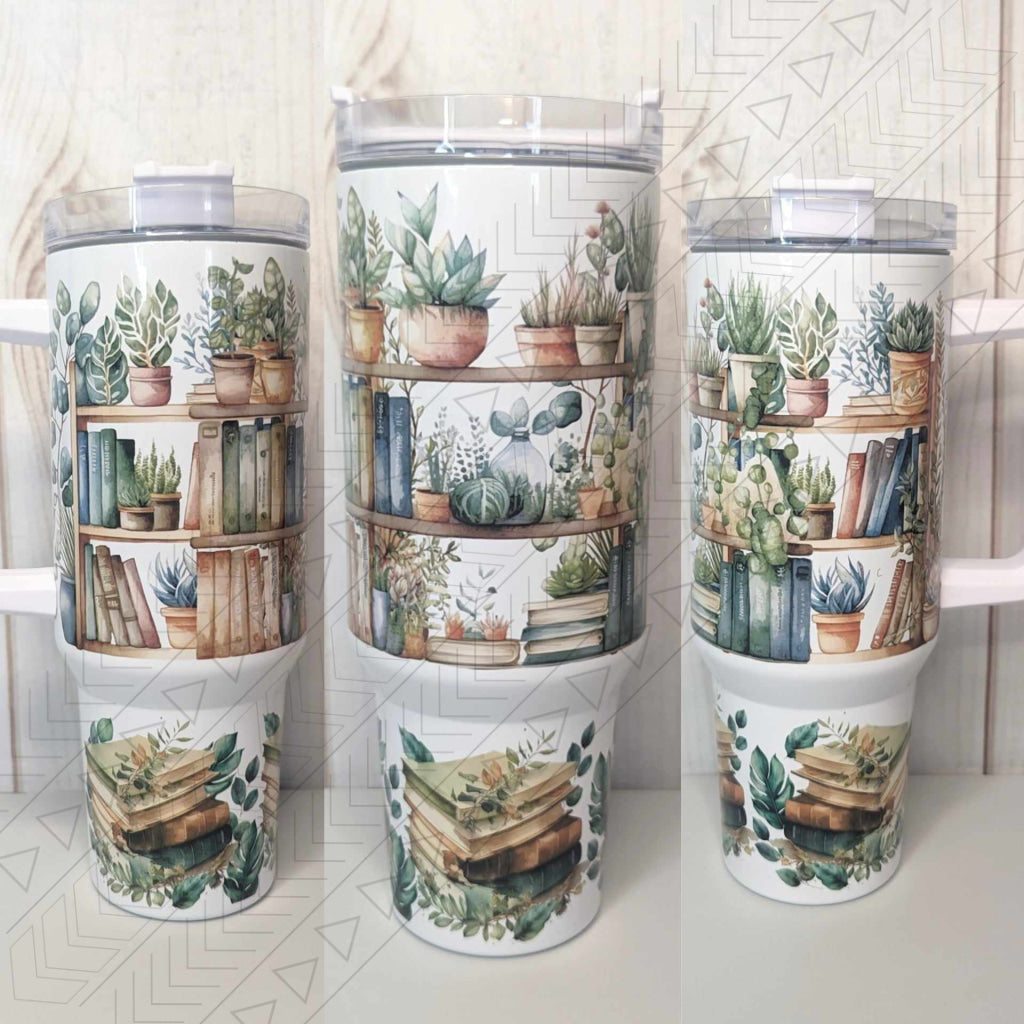 30oz Books and Plants