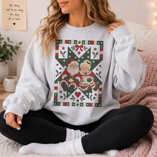 christmas vintage santa & mrs claus