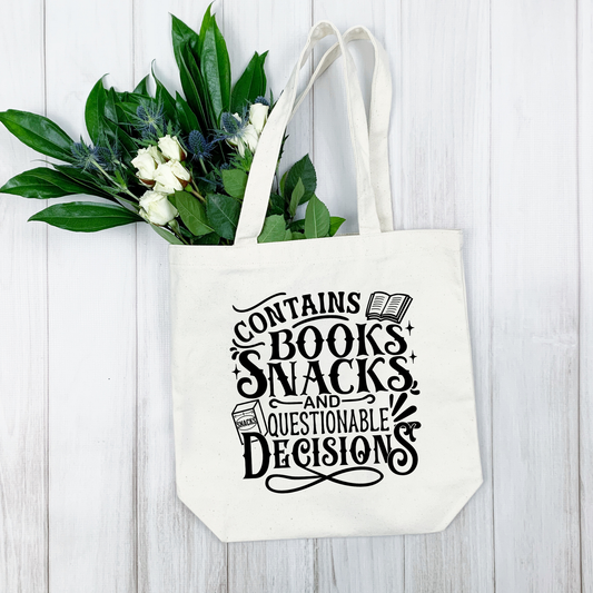 Contains Books, Snacks And Tote