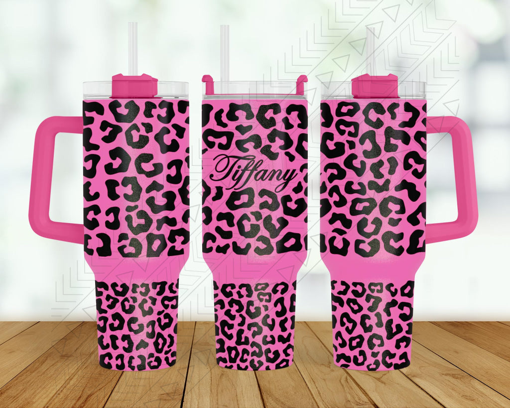 30oz Leopard Custom Name
