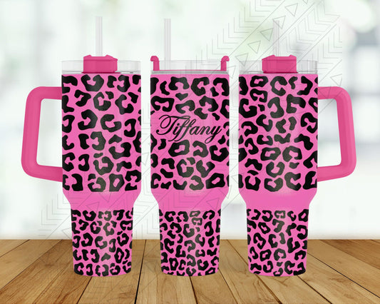 30oz Leopard Custom Name