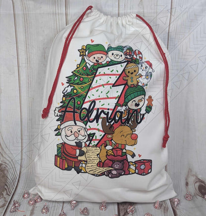 Christmas Bolt Santa Bag Tote