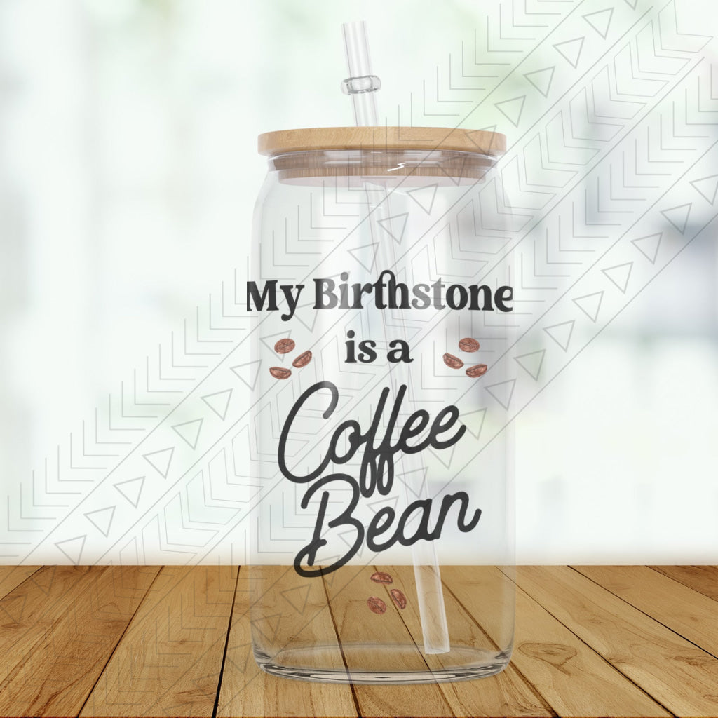 Coffee Bean Birthstone Clear Glass Glass Can