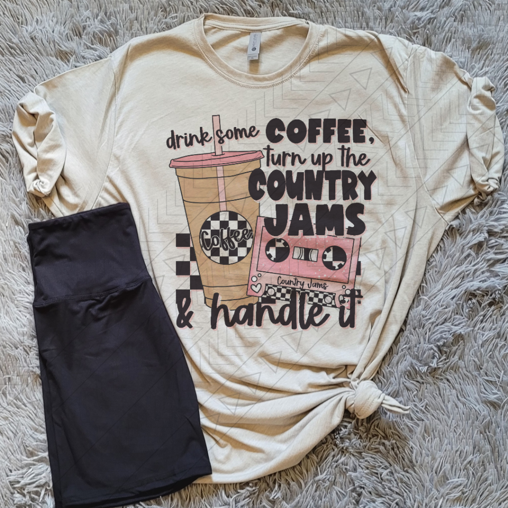 Coffee & Country Jams Shirts Tops