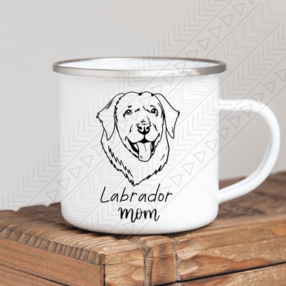 Custom Dog Breed (1 Dog) Enamel Mug / *breed* Mom Mug