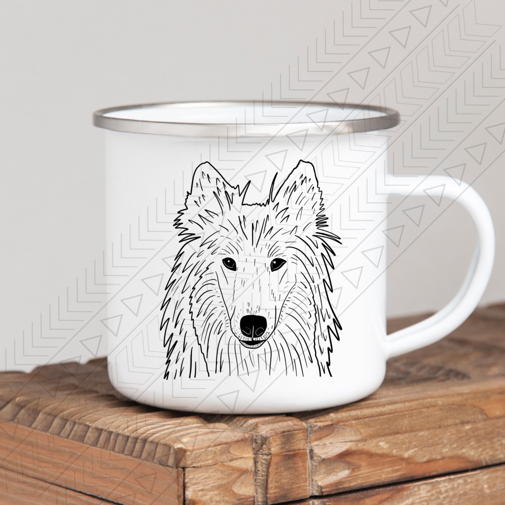 Custom Dog Breed (1 Dog) Enamel Mug / None Mug