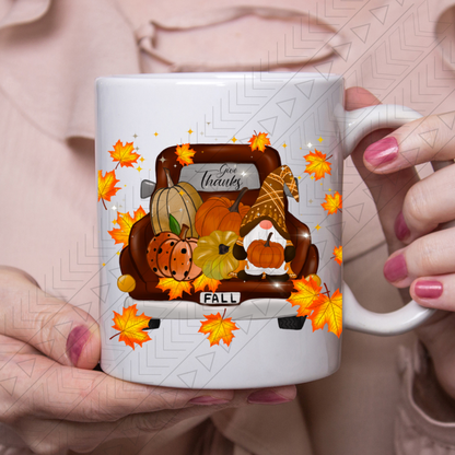 Fall Gnome Truck Mug