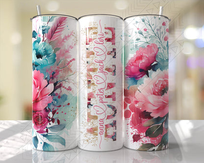 Floral Custom Name With Kids Tumbler