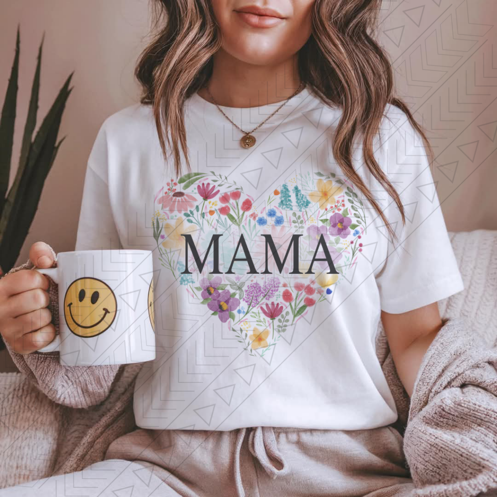 Floral Heart Mama Shirts & Tops