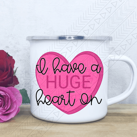 Heart On Enamel Mug Mug