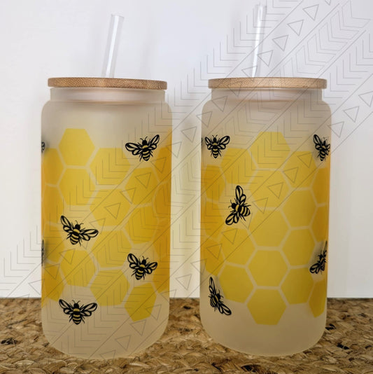 Honeycomb Full Wrap Glass Can