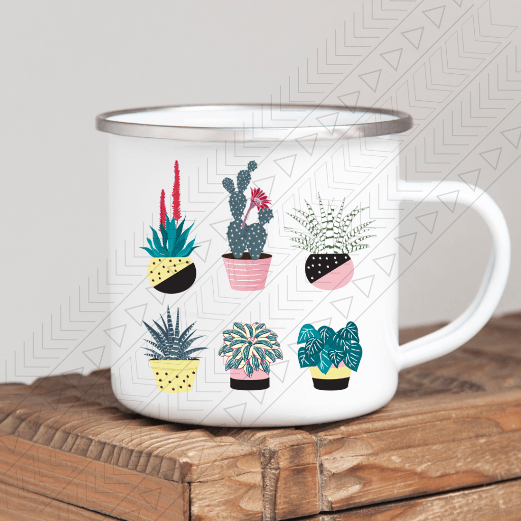 House Plants Enamel Mug Mug