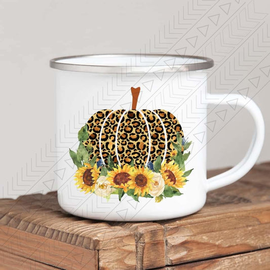 Leopard Sunflower Pumpkin Mug