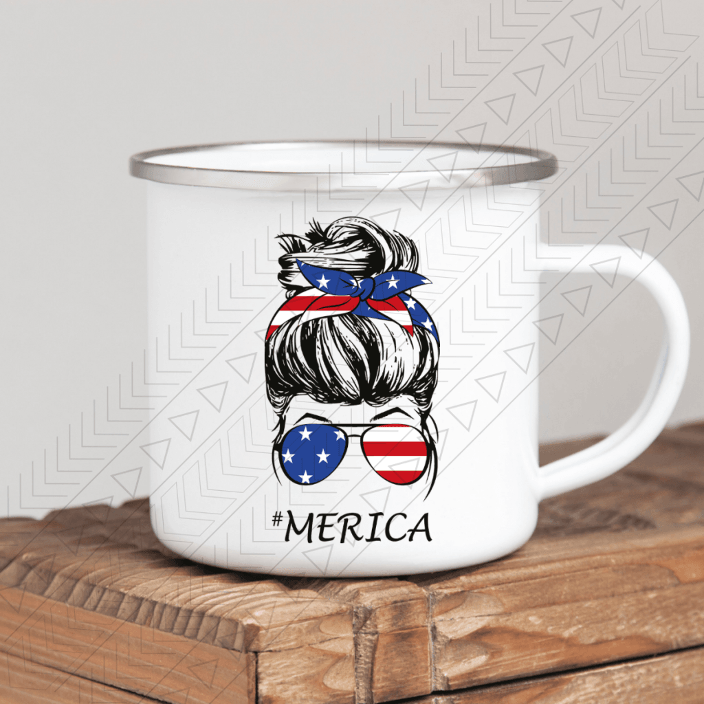 #merica Enamel Mug Mug