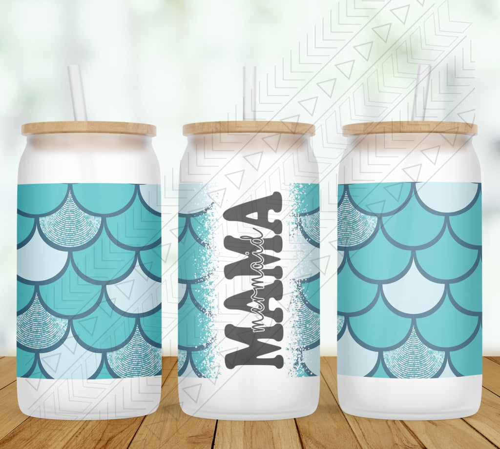 Mermaid Personalized Wrap Glass Can