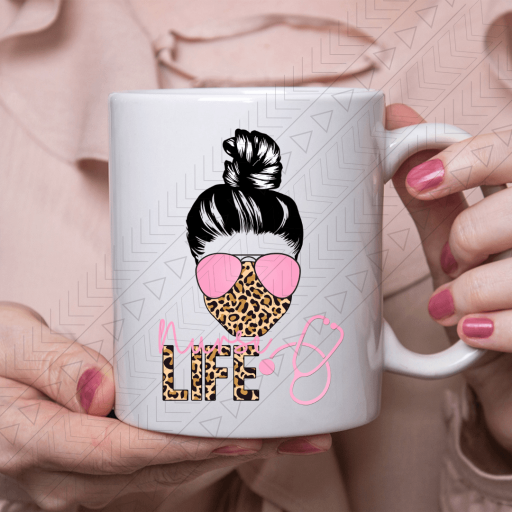 Nurse Life Messy Bun Ceramic Mug 11Oz Mug