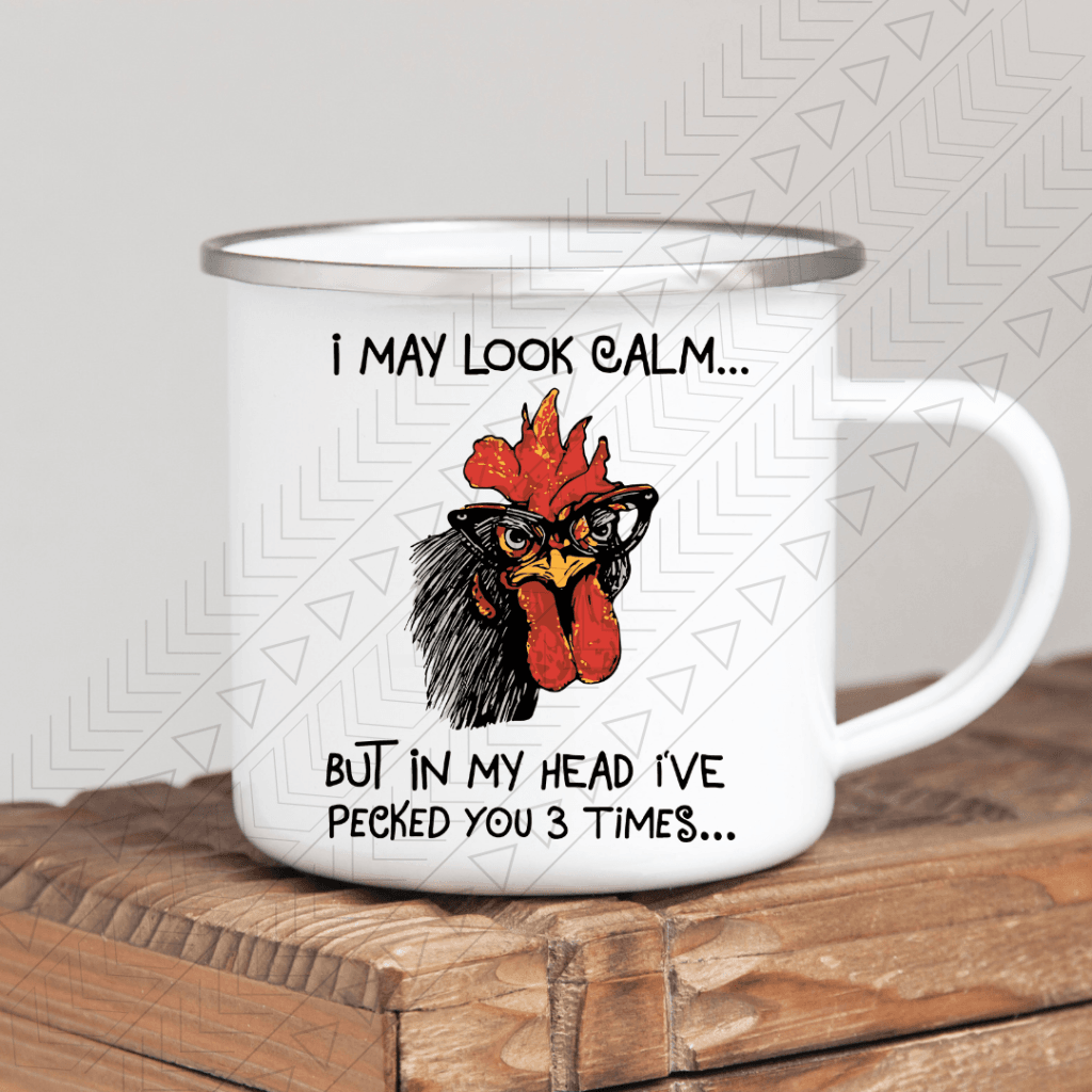 Pecked You Enamel Mug Mug