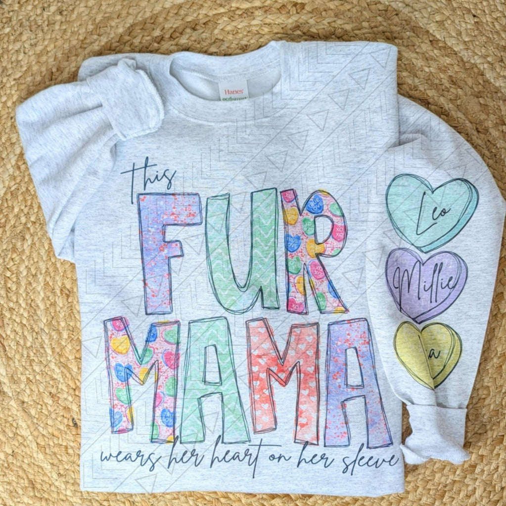 Pet Mama Heart On My Sleeve Shirts & Tops