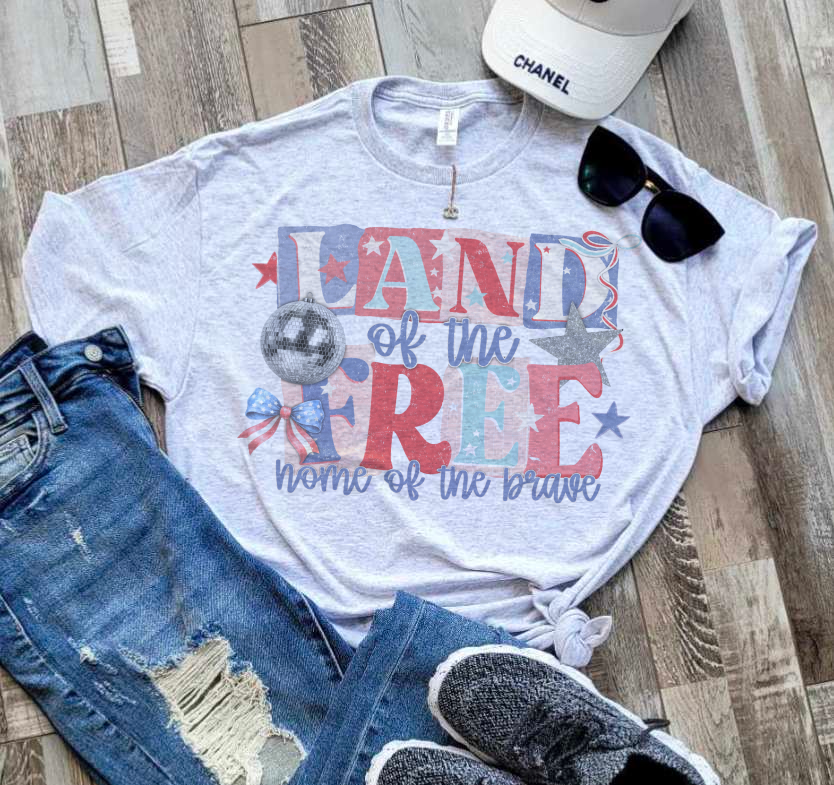 Land Of The Free Flag Home Of The Brave