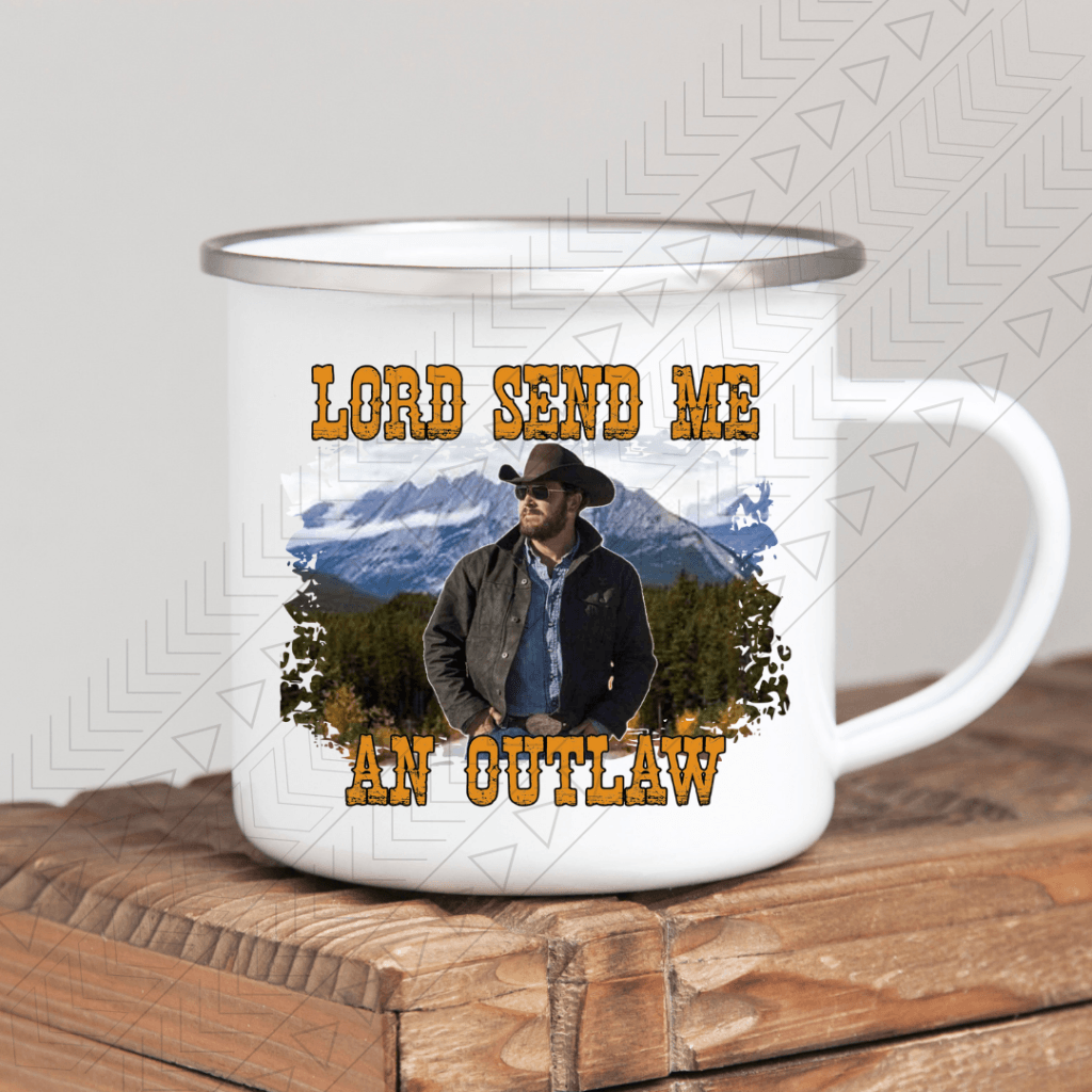 Send Me An Outlaw Enamel Mug Mug