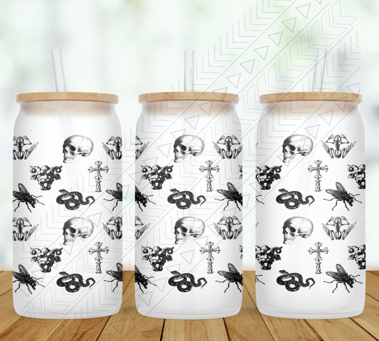 Spooky Wrap Glass Can