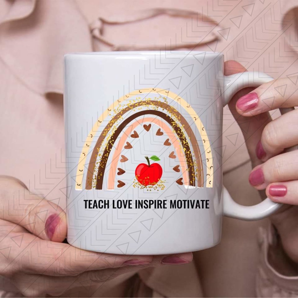 Teach Love Rainbow Ceramic Mug 11Oz Mug