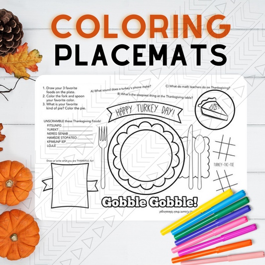 Thanksgiving Activities Placemat