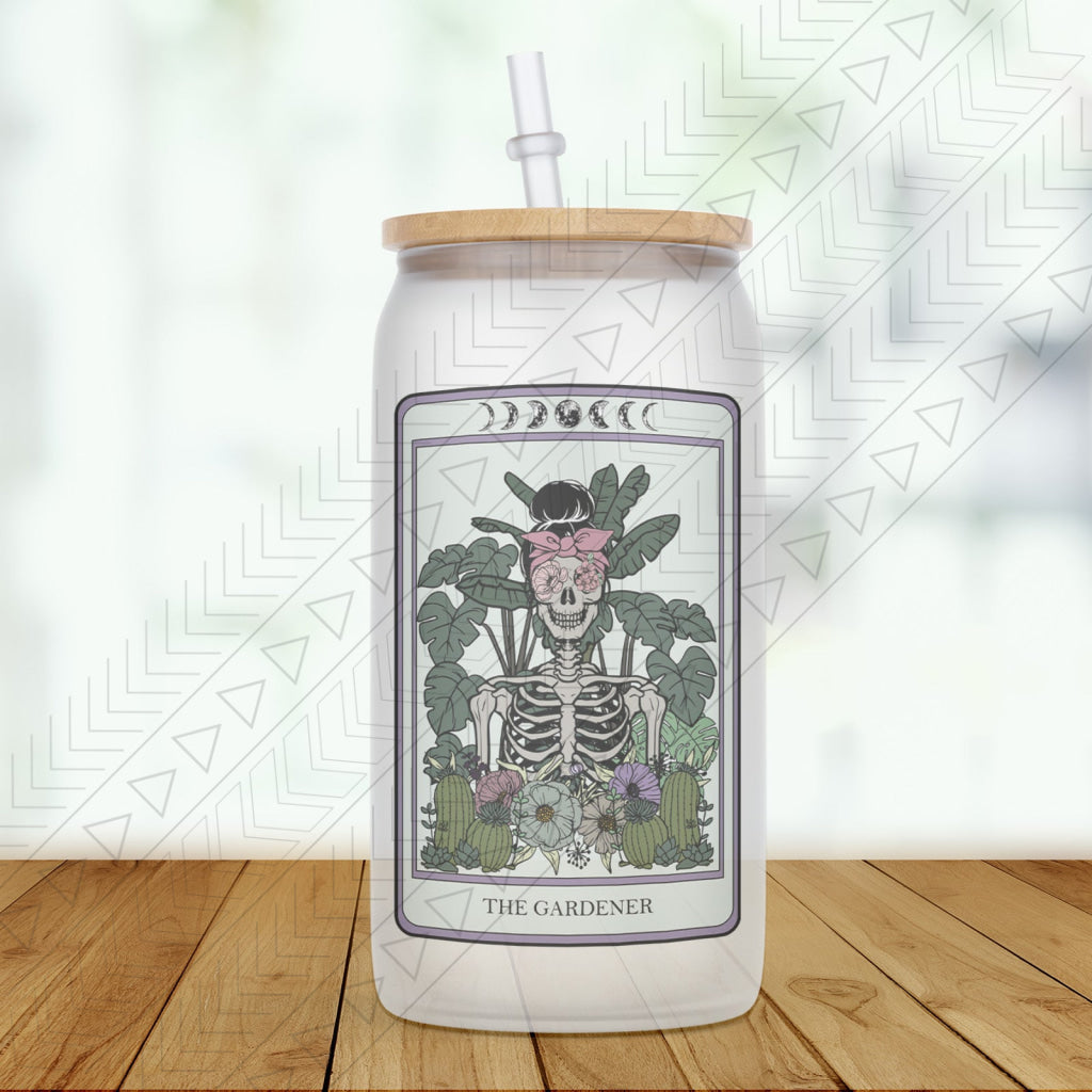 The Gardener Tarot Glass Can