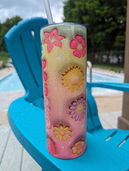 Thick Thighs Summer Vibes 3D Puff Tumbler