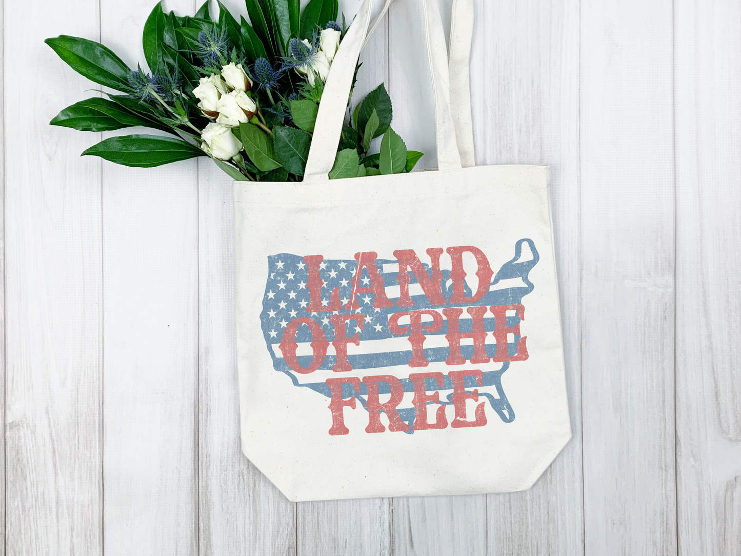 Land Of The Free Flag Tote