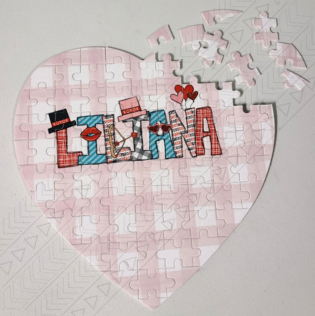 Valentines Name Heart Puzzle