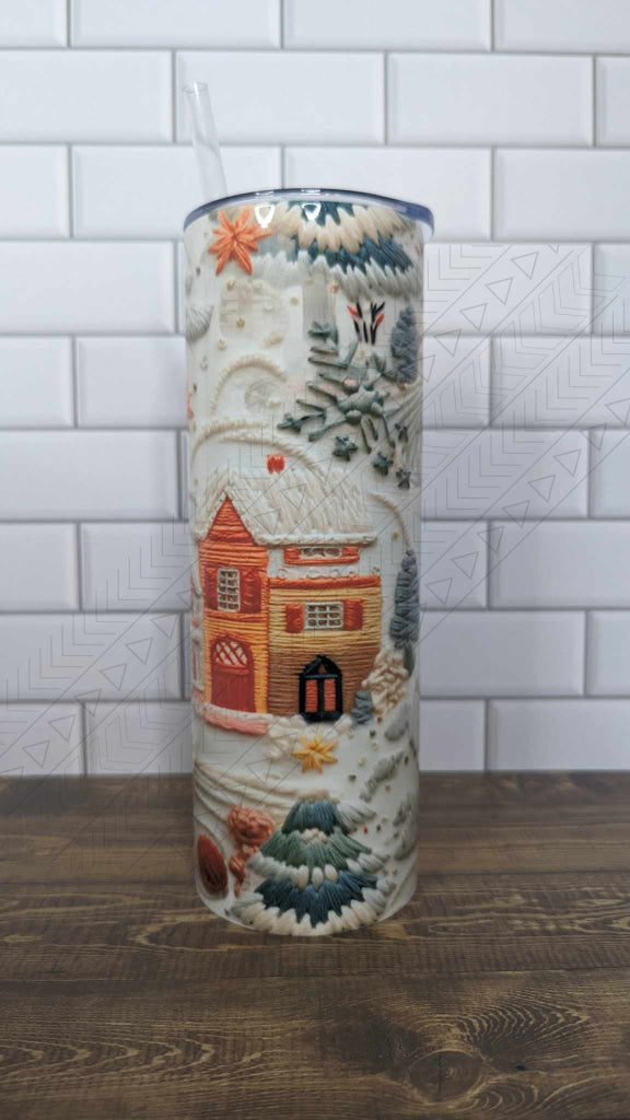 Winter Wonderland Embroidery Tumbler