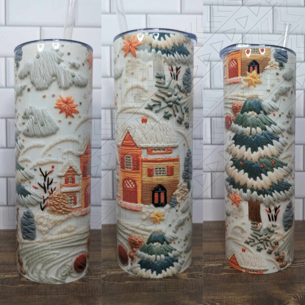 Winter Wonderland Embroidery Tumbler